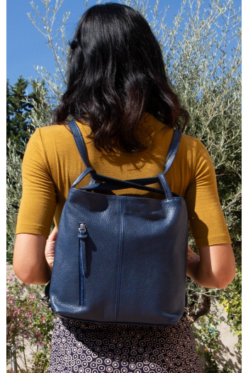 Cobalt Convertible Genuine Leather Backpack [1]
