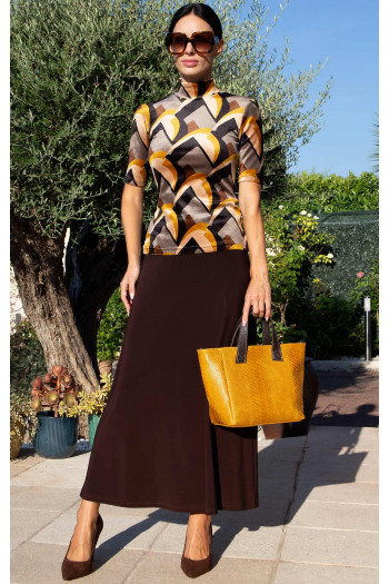 Leather Handbag – Mustard Dragon [1]