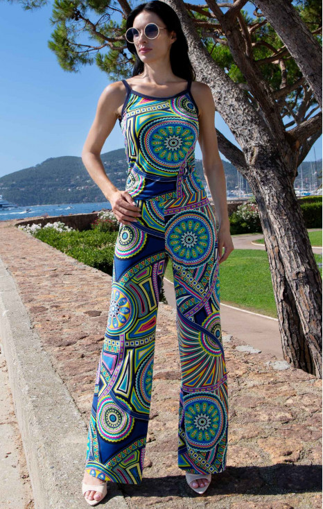 Jersey Cami Top &ndash; Blue Kaleidoscope Dreams