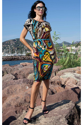 Relaxed Jersey Dress – Earth Paisley