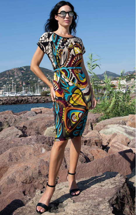 Relaxed Jersey Dress &ndash; Earth Paisley