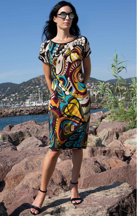 Relaxed Jersey Dress – Earth Paisley [1]