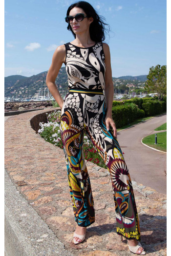 Sleeveless Jersey Top – Earth Paisley [1]