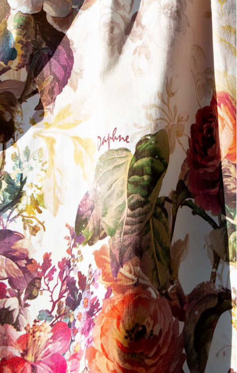Cotton Fit-and-Flare Dress – Floral Symphony [1]