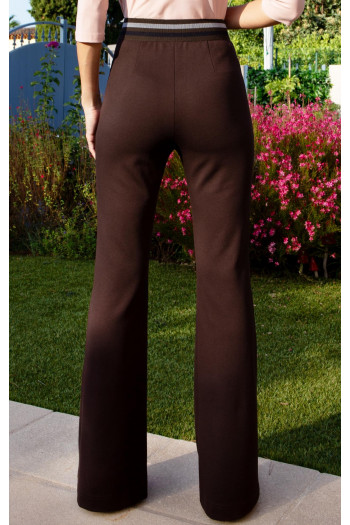 Coffee Bean Structured Jersey Trousers [1]