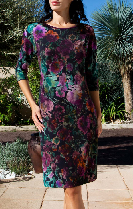 Midnight Garden Viscose Jersey Dress