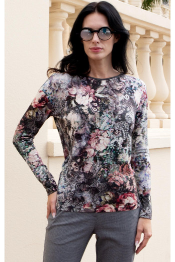 Lace Garden Jersey Blouse