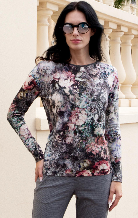 Lace Garden Jersey Blouse