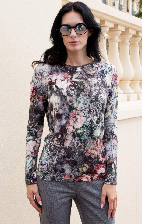 Lace Garden Jersey Blouse [1]